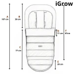 Regulowany śpiwór iGrow Scandi 0-36m brown / Zaffiro