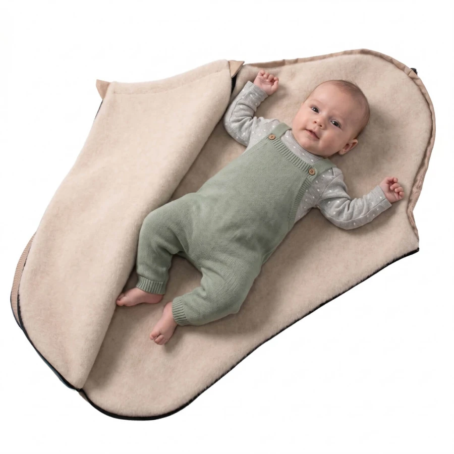 Śpiworek wełniany Mini Scandi 0-12m beige / Zaffiro