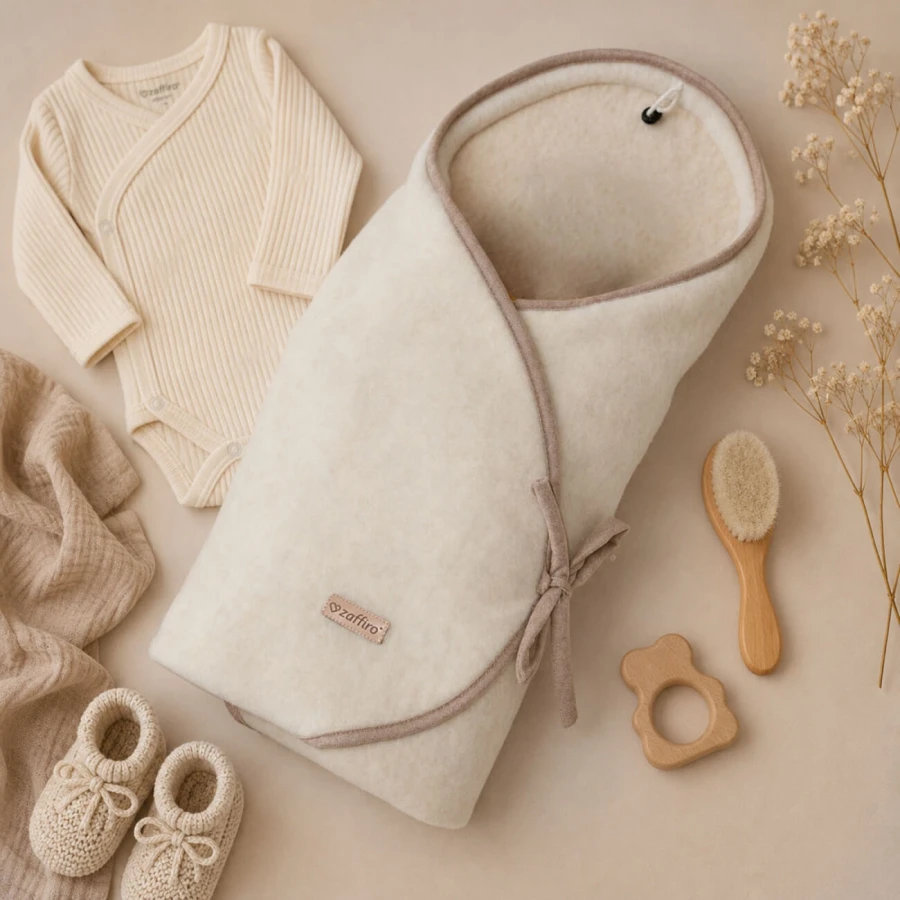 Otulacz wełniany Sierra Light 0-12m - beige / Zaffiro