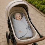 Otulacz wełniany Sierra Light 0-12m - grey / Zaffiro