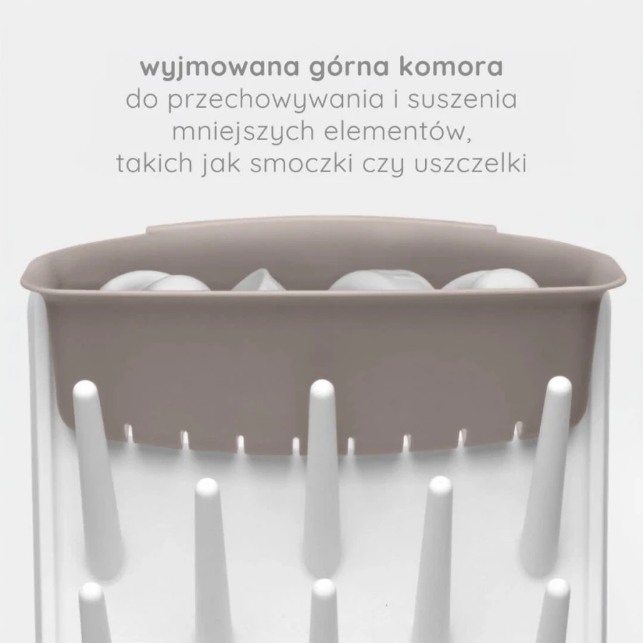 Suszarka stojąca na butelki i smoczki Taupe / Ubbi