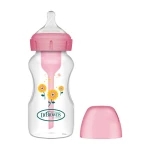 Butelka szeroka szyjka 270 ml Options+, różowa, słoneczniki / Dr Brown's