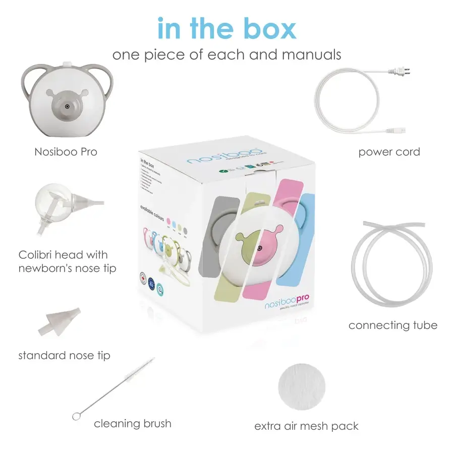 Nosiboo Pro: medyczny aspirator elektryczny dla dzieci - beige