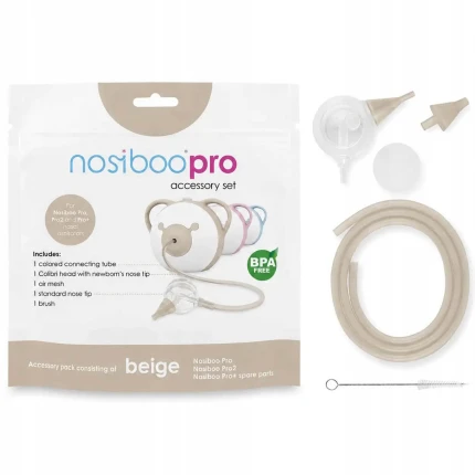 Zestaw akcesoriów do aspiratora Nosiboo Pro - beige / Nosiboo