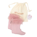 Ocieplacz polarowy Mudme x Manufaktura Falbanek - pink pearl / Mudme