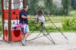 Rowerek biegowy Jeździk 2w1 Ciche koła + Pasek do noszenia dla Rodzica, Różowy z różowymi felgam / FWRider