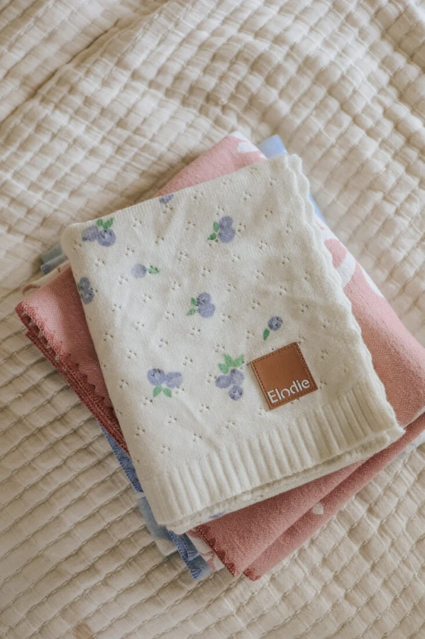 Kocyk ażurowy - Pointelle, Blueberry Bliss / Elodie Details