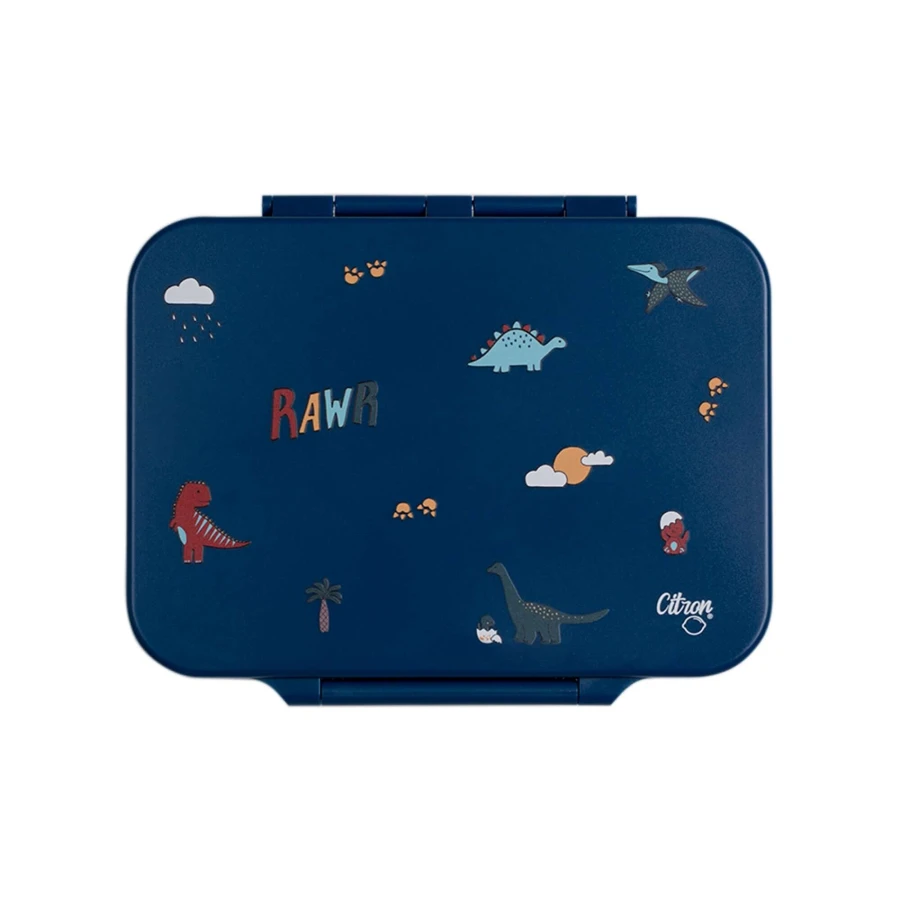 Lunch Box Tritanowy - Blue Dino / Citron