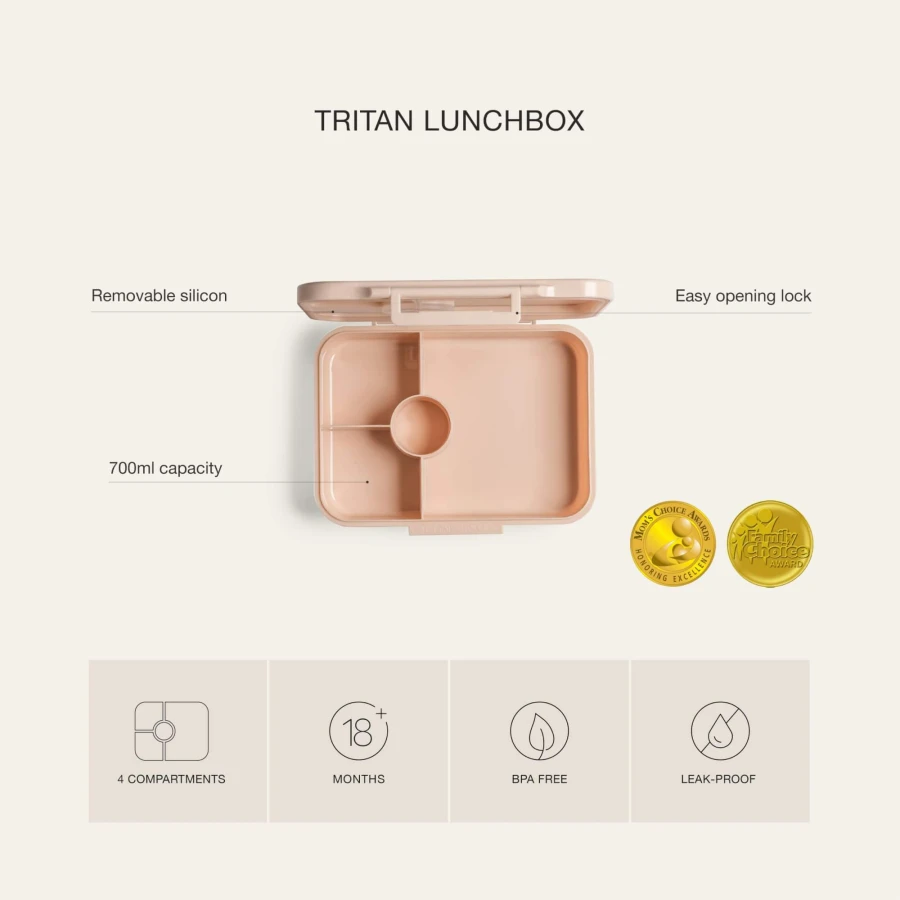 Lunch Box Tritanowy - Blue Dino / Citron