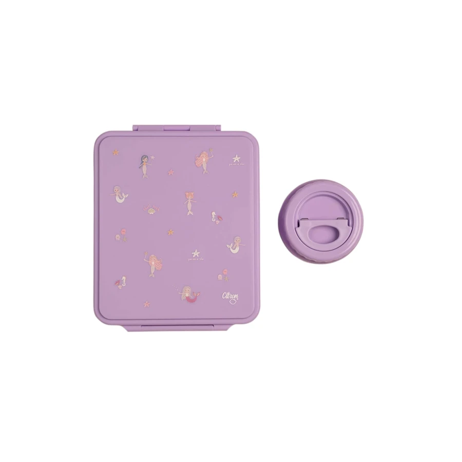 Grand lunch box z termosem - Mermaid / Citron