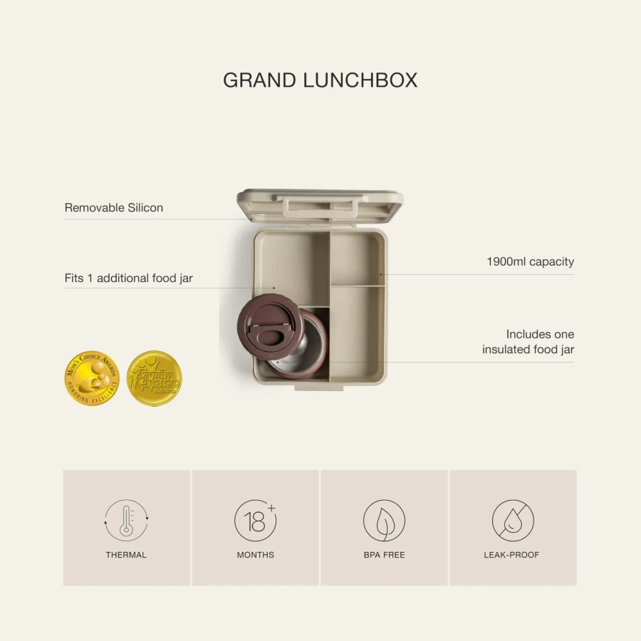 Grand lunch box z termosem - Mermaid / Citron