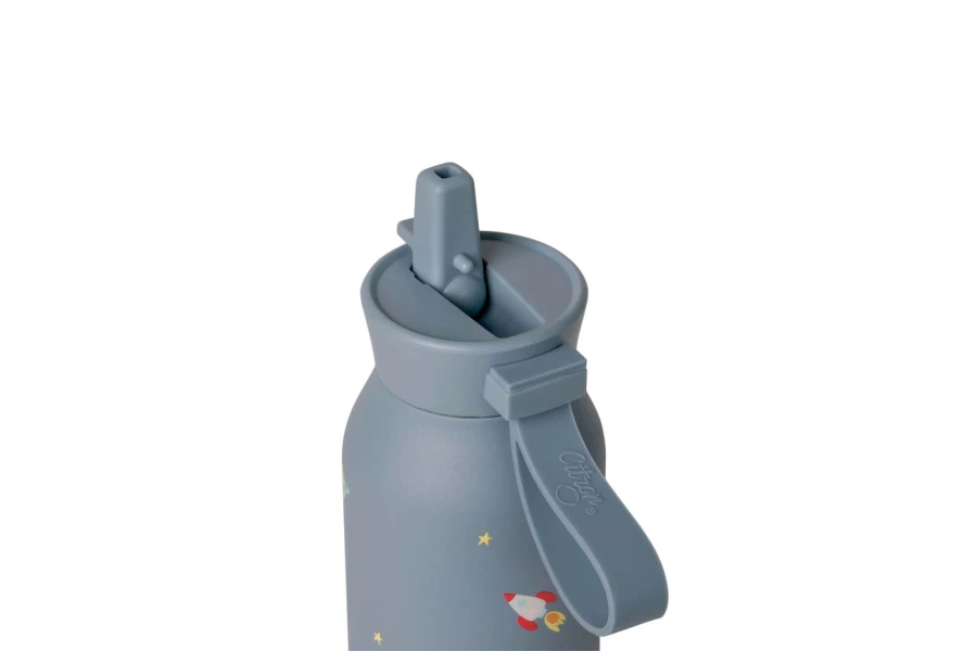 Butelka termiczna ze stali nierdzewnej 350ml - Spaceship Dusty Blue / Citron