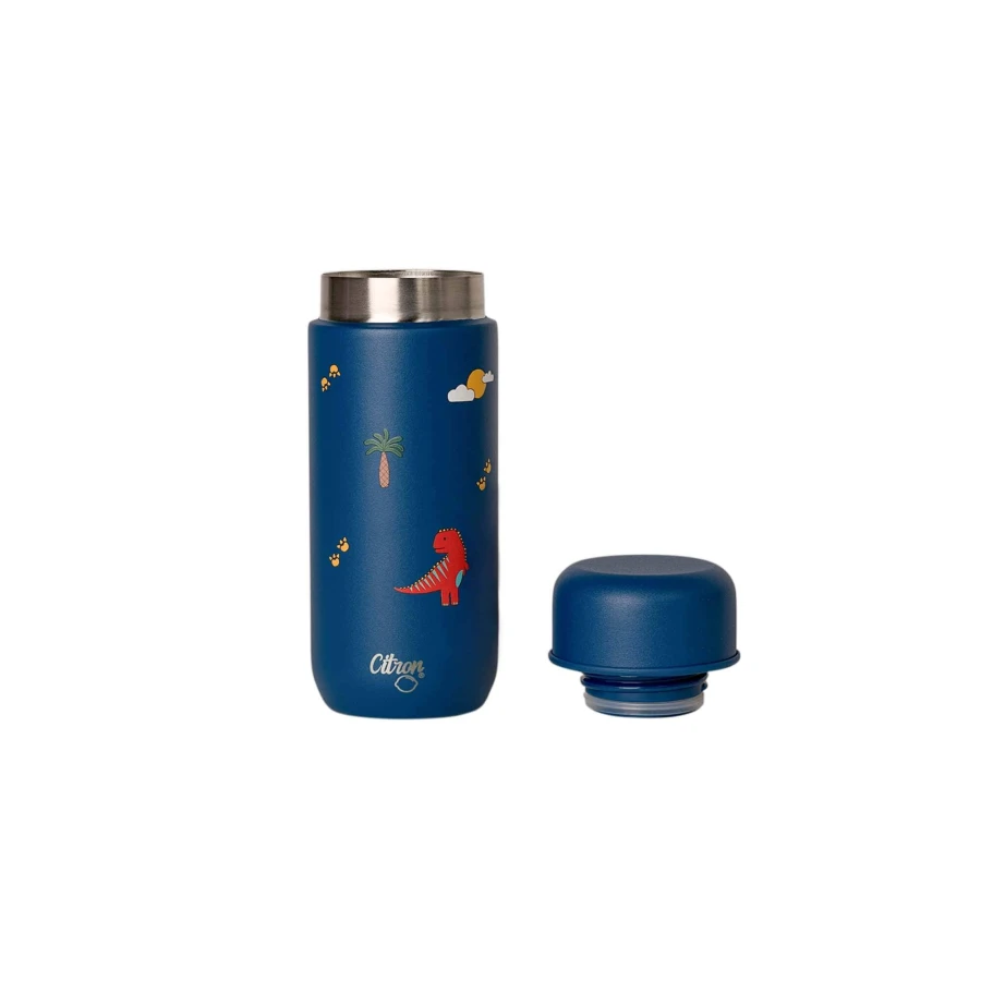 Termos na wodę do mleka modyfikowanego 220ml - Blue dino / Citron