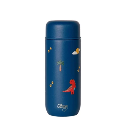Termos na wodę do mleka modyfikowanego 220ml - Blue dino / Citron