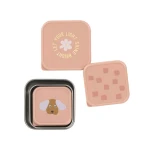 Pojemnik na przekąski snackbox ze stali nierdzewnej 3 szt. Pattern Party rose / Lassig