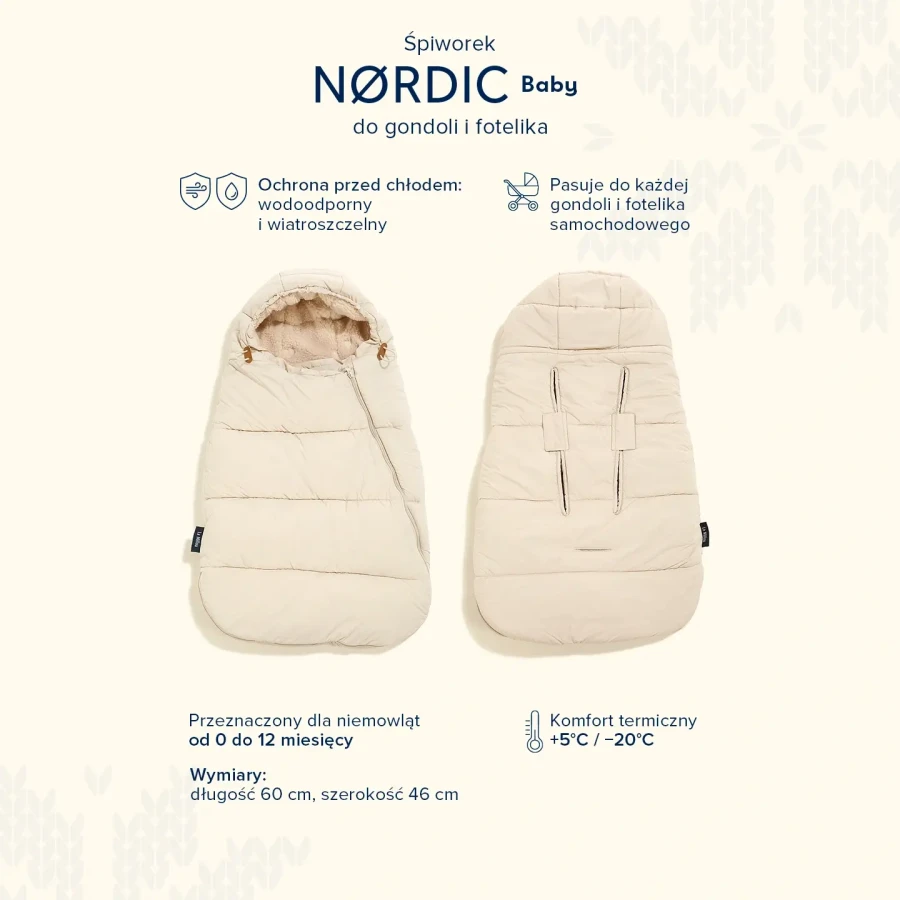 Śpiworek do wózka NORDIC Baby PINK / La Millou