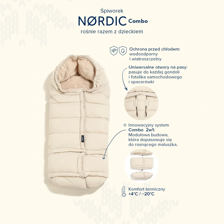 Śpiworek do wózka NORDIC Combo DENIM / La Millou