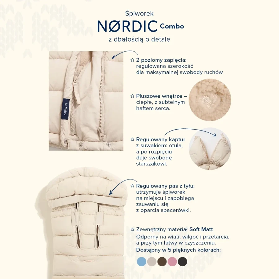 Śpiworek do wózka NORDIC Combo DENIM / La Millou