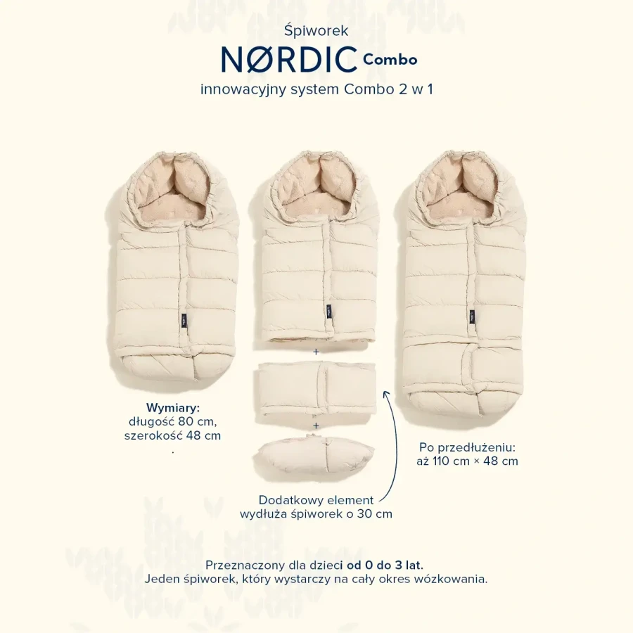 Śpiworek do wózka NORDIC Combo BROWN / La Millou