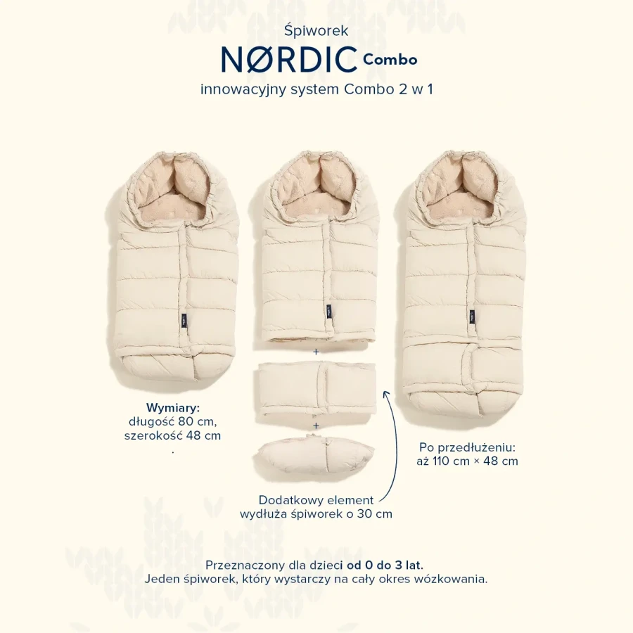 Śpiworek do wózka NORDIC Combo PINK / La Millou