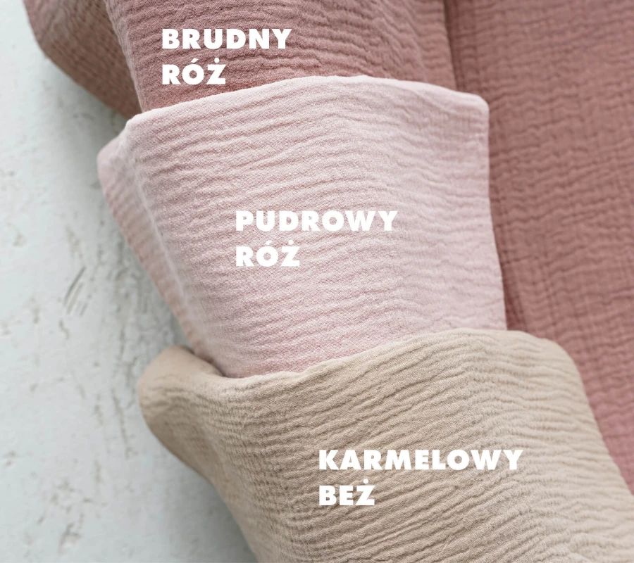 Lekki kocyk, otulacz bawełniany 150×200 cm - pudrowy róż / Lullalove