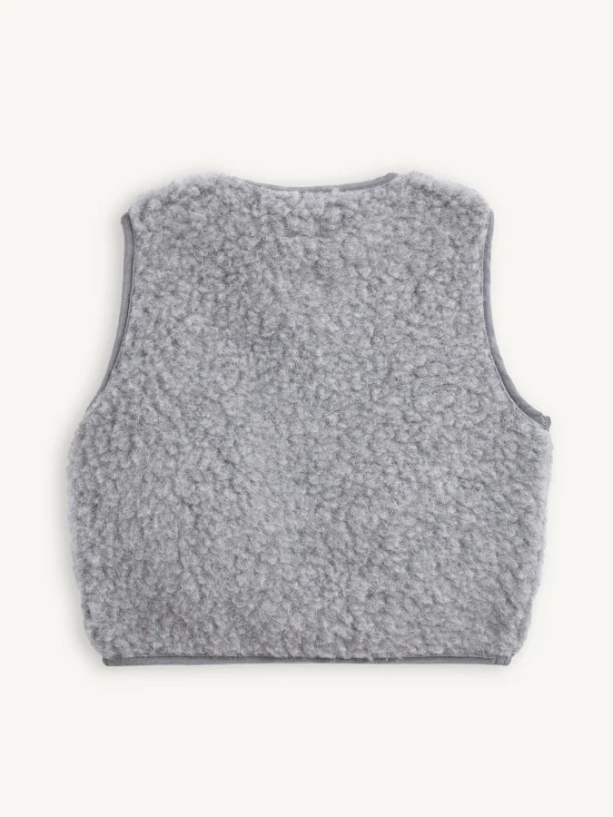 Dziecięca kamizelka merino - stone grey / Happymess