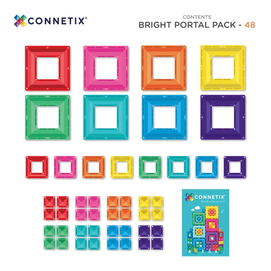 Klocki magnetyczne Bright Portal Pack 48el. / Connetix