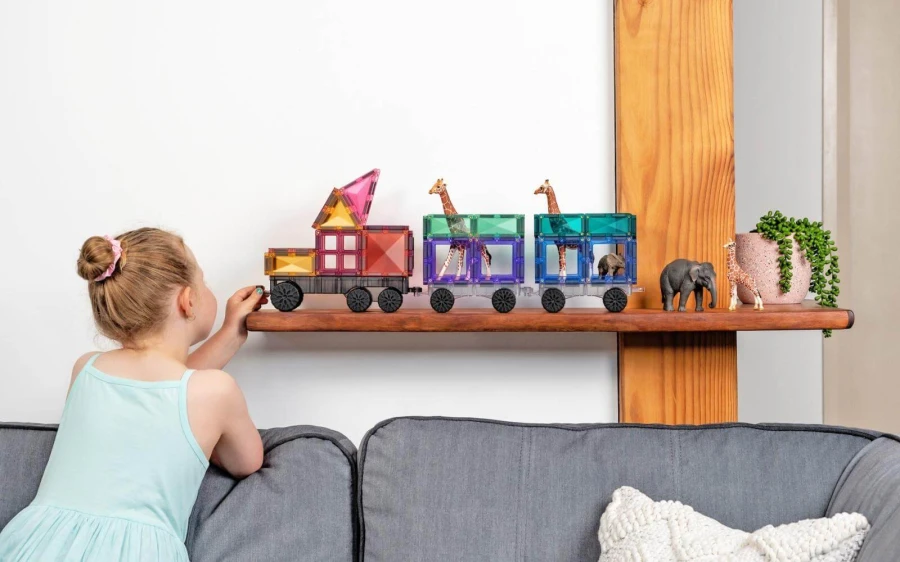 Klocki magnetyczne Pastel Transport Pack 50 el. / Connetix