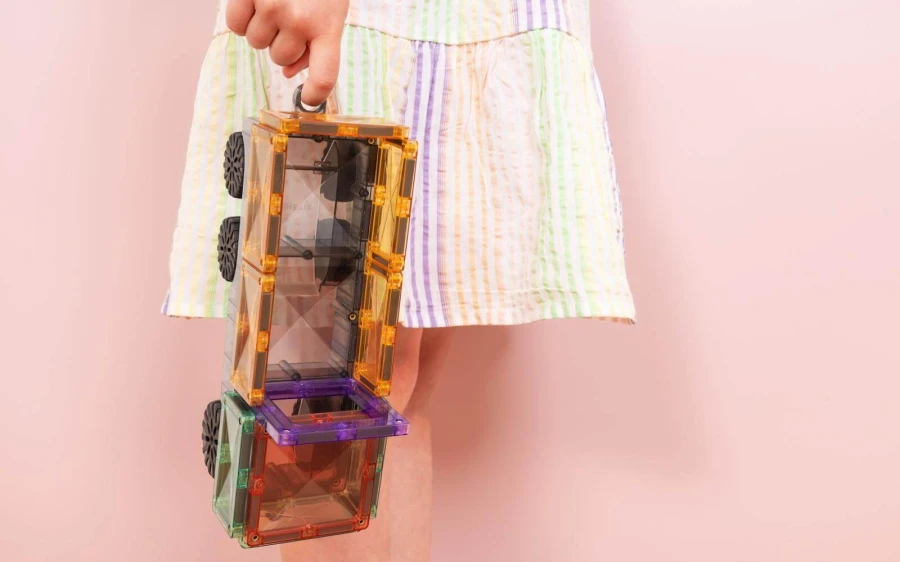 Klocki magnetyczne Pastel Transport Pack 50 el. / Connetix