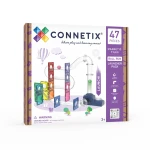 Klocki magnetyczne kulodrom wyrzutnia Ball Run Launcher Pack 47 el. / Connetix