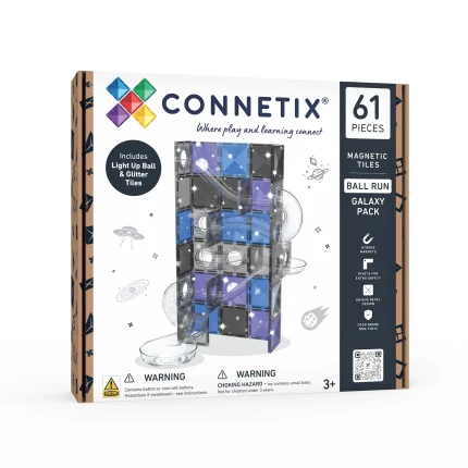 Klocki magnetyczne kulodrom Ball Run Galaxy Pack 61 el. / Connetix