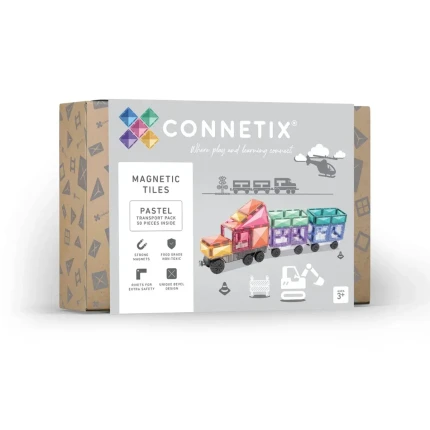 Klocki magnetyczne Pastel Transport Pack 50 el. / Connetix