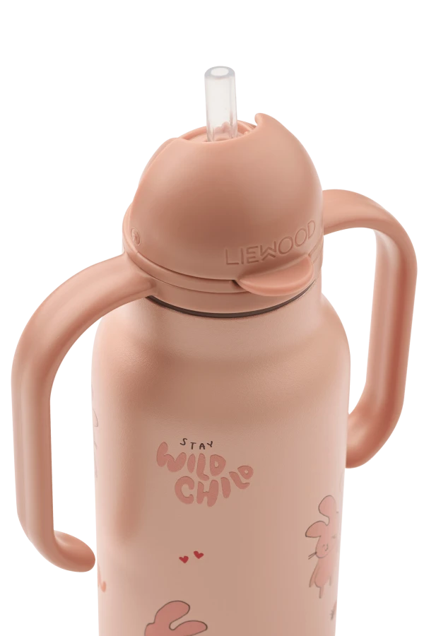 Butelka ze stali nierdzewnej Kimmie, 250ml - Wild child, Rosey / Liewood