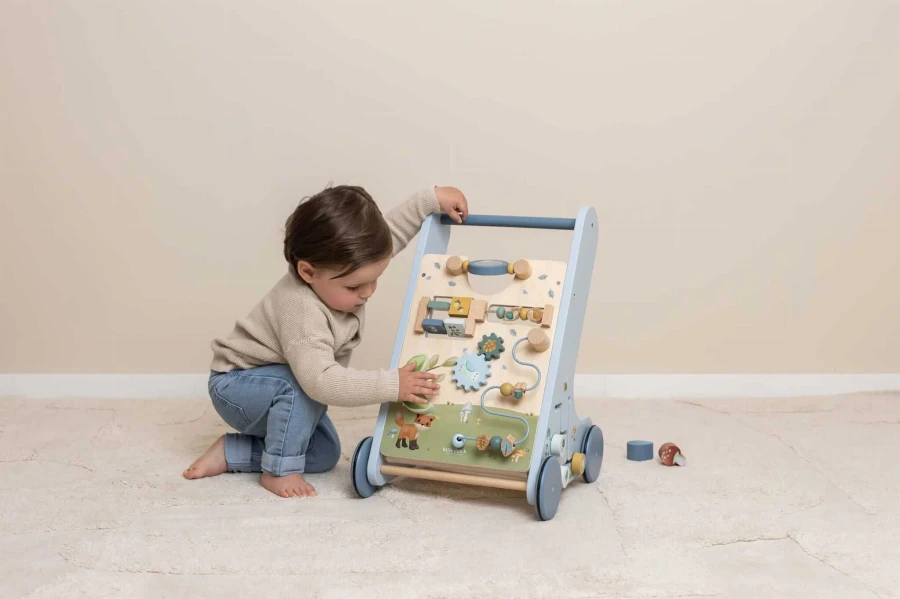 USZKODZONE OPAKOWANIE: Drewniany chodzik edukacyjny Forest Friends FSC / Little Dutch