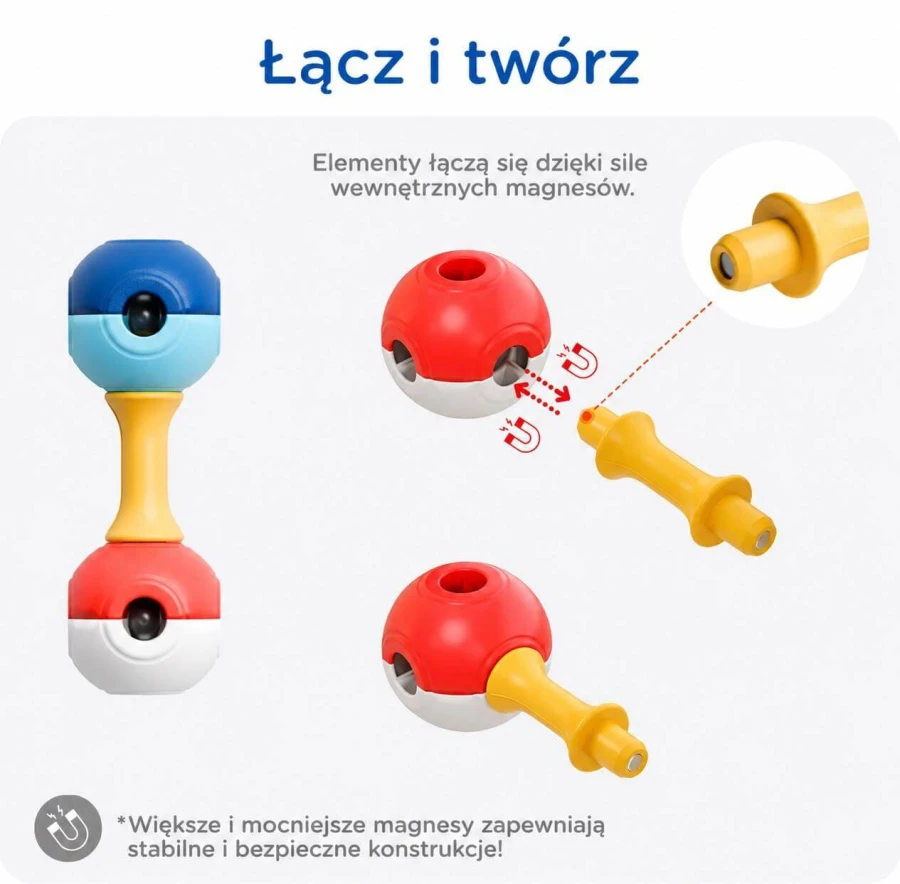 Magnetyczne klocki konstrukcyjne 3D - Primary Universe Lite, 20 elementów / KUB Planet