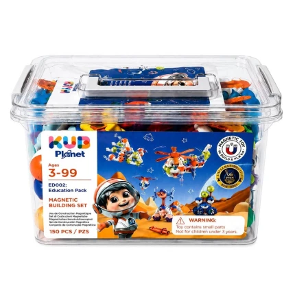 Magnetyczne klocki konstrukcyjne 3D - Education Pack XXL, 150 elementów / KUB Planet