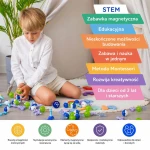 Magnetyczne klocki konstrukcyjne 3D - Education Pack XXL, 150 elementów / KUB Planet