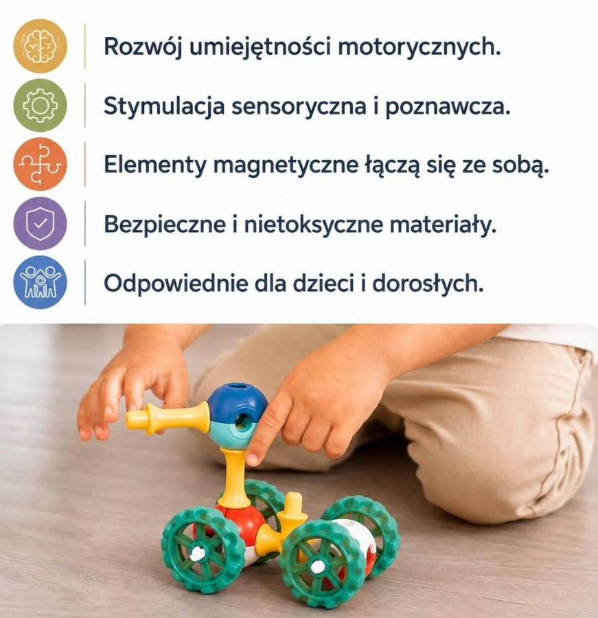 Magnetyczne klocki konstrukcyjne 3D - Education Pack XXL, 150 elementów / KUB Planet
