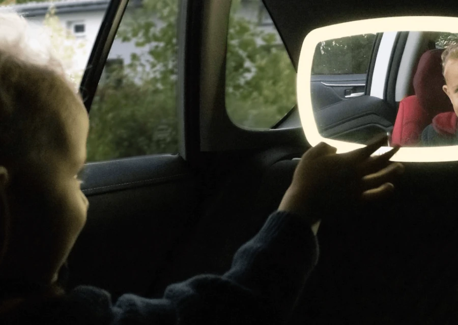 Lusterko do obserwacji dziecka w podróży 360° LED / JOYBI
