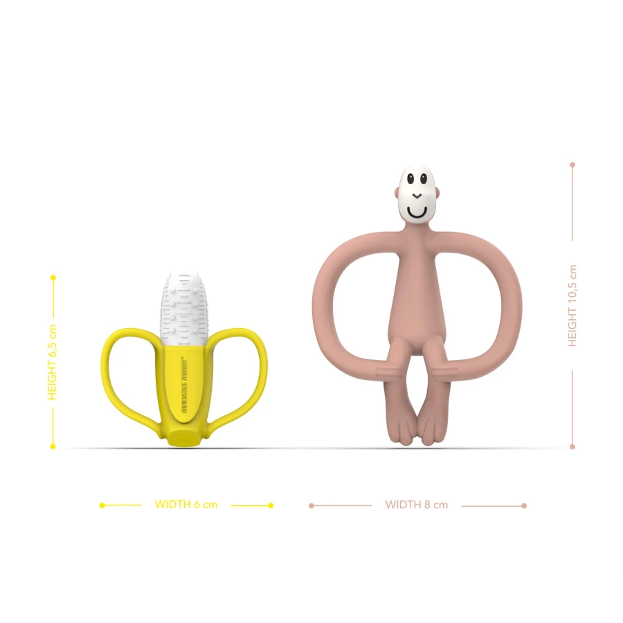 Zestaw prezentowy do ząbkowania - Dusty Pink / Matchstick Monkey
