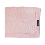 Kocyk popcorn z 100% wełny merino 80×100 cm - pudrowy róż / Lullalove