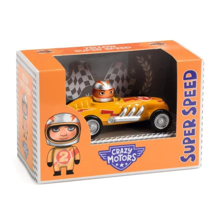 Autko CRAZY MOTORS - YELLOW SUPER SPEED / Djeco