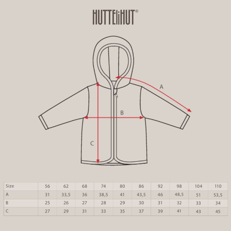 Kurtka 100% wełny merino - Tofu / HUTTEliHUT