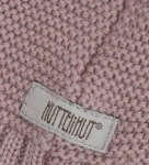 Czapka bonetka z pomponem 100% wełny merino - Woodrose / HUTTEliHUT