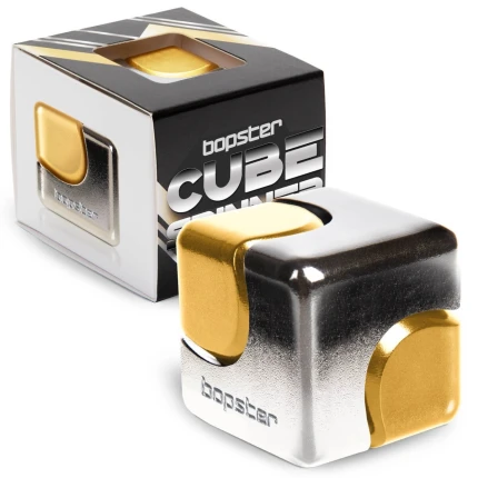 Fidget Cube Spinner - Złoty, Srebrny / Bopster