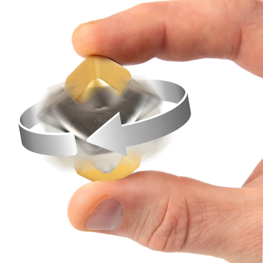 Fidget Cube Spinner - Złoty, Srebrny / Bopster