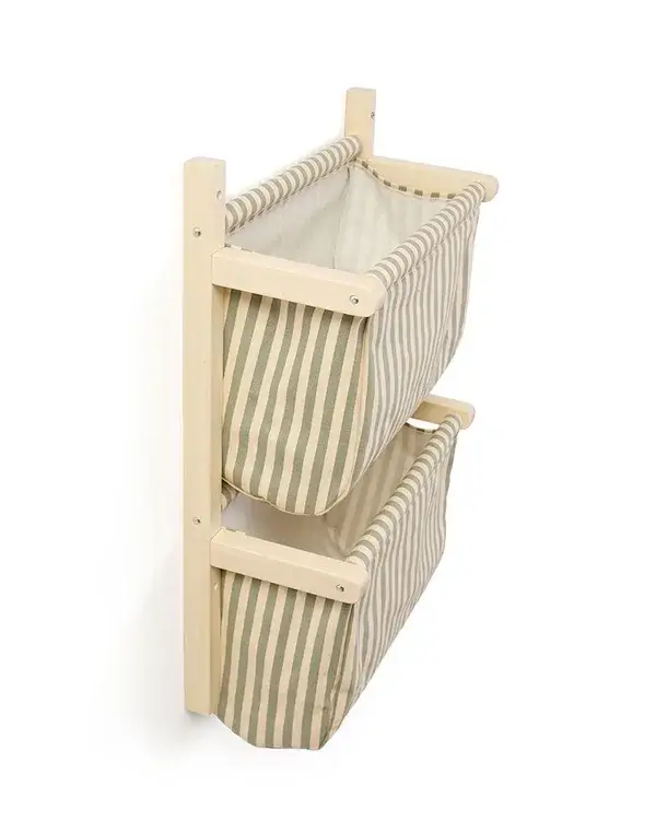 Półka ścienna materiałowa w paski - stripe green / Kid's Concept