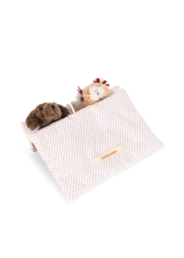 Pluszowe misie w pudełku tiny best friends - green stripe / Konges Slojd