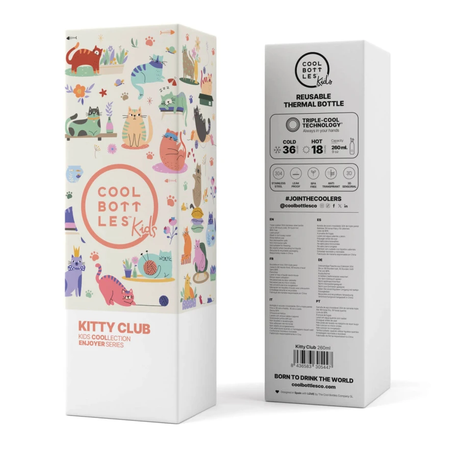 Butelka termiczna Kids Triple cool - Kitty Club, 260 ml / Cool Bottles