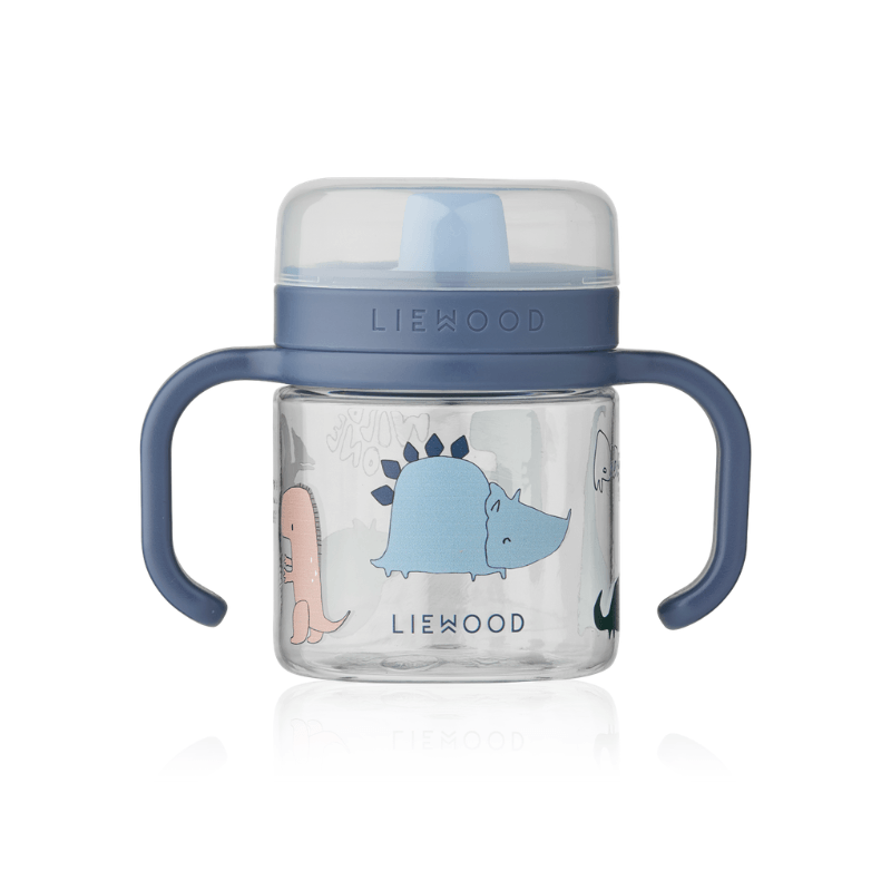 Tritanowy kubek niekapek Kylo, 280 ml - Dino roar, Sandy / Liewood
